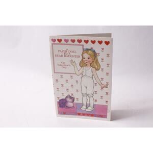 Paper Doll For a Dear Daughter On Valentine's Day Greeting Card ~ 260324-WH 995